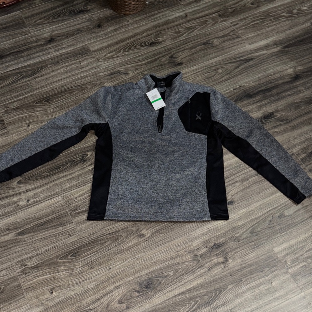 🫵Spyder Men's pullover Sweater in Gray and Black size L